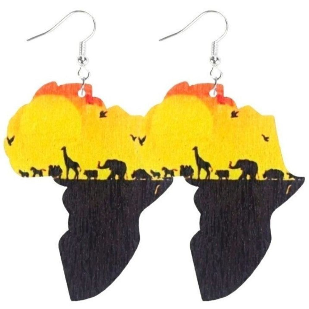 African festive colorful dangle earrings For Adults